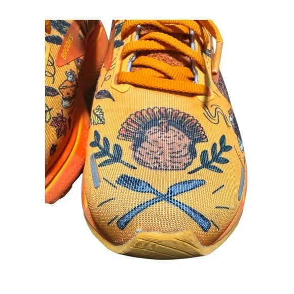 Brooks Ghost 14 Trot Happy Thanksgiving Running Shoes Size 8. - Picture 3 of 11